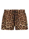 Dolce & Gabbana Swimsuit With Animal Print And Back Pocket In Multicolor