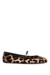 Dolce & Gabbana Multicolor Ballerinas In Cotton And Viscose With Leopard Print Women