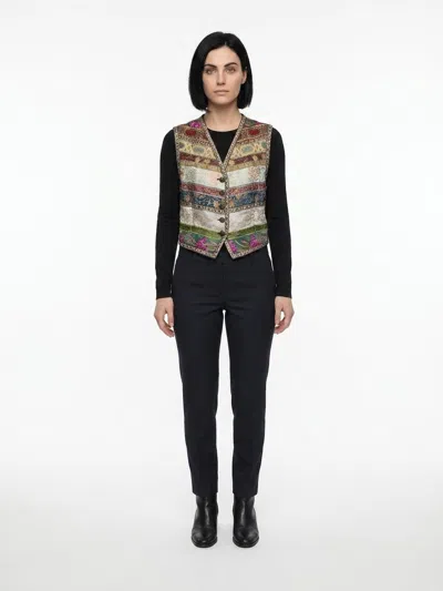 Dolce & Gabbana Multicolor Brocade Jacquard Vest