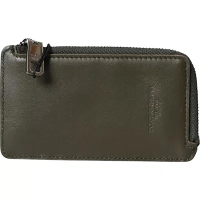 Dolce & Gabbana Multicolor Calfskin Leather Logo Card Holder Women Wallet