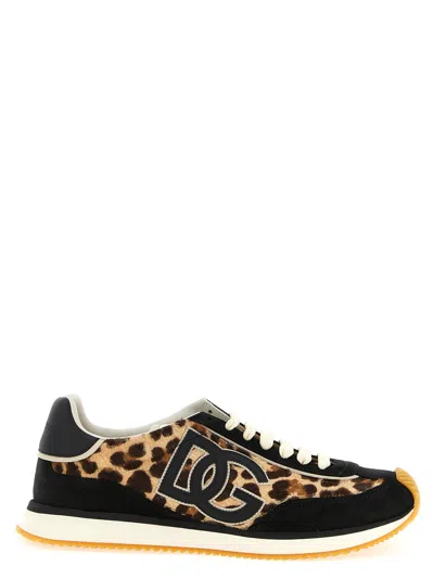 Dolce & Gabbana Multicolor Calfskin Low Top Women's Sneakers