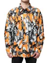 Dolce & Gabbana Multicolor Camouflage Cotton Denim Collared Jacket In Multicolor