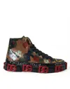 Dolce & Gabbana Multicolor Camouflage High Top Sneakers Men's Shoes In Multi