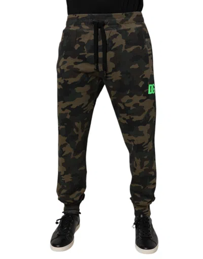 Pre-owned Dolce & Gabbana Multicolor Camouflage Jogger Sweatmen's Men's Pants ()