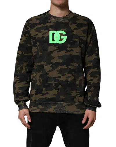Dolce & Gabbana Multicolor Camouflage Men Sweatshirt  Men's Sweater