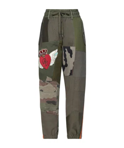 Dolce & Gabbana Multi-color Casual Pants In Green