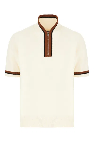 Dolce & Gabbana Multicolor Cotton Blend Sweater In White