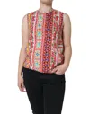 Dolce & Gabbana Carretto Print Pure Cotton Tank Top Floral Blouse