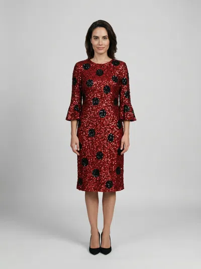 Dolce & Gabbana Multicolor Cotton Cocktail Women's Dress In Red