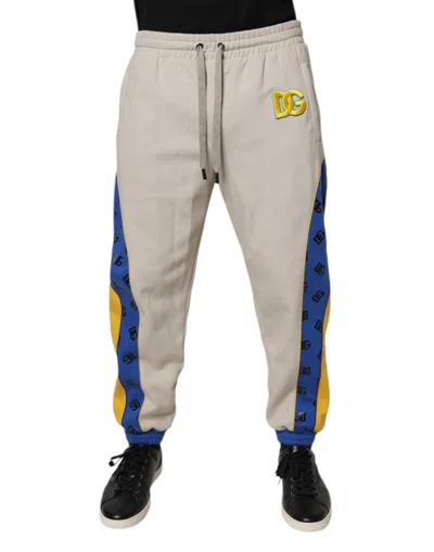 Pre-owned Dolce & Gabbana Multicolor Cotton Dg Jogger Sweatmen's Men's Pants ()