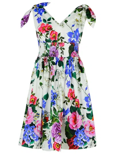 Dolce & Gabbana Floral-print Mini Dress In Multicolor