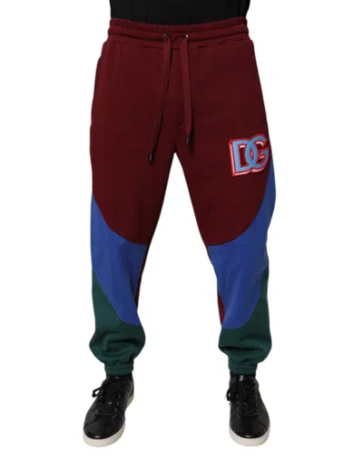 DOLCE & GABBANA DOLCE & GABBANA MULTICOLOR COTTON MEN JOGGER SWEATMEN'S MEN'S PANTS