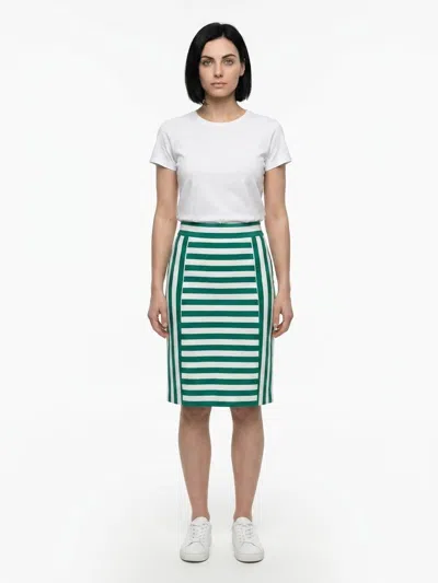 Dolce & Gabbana Multicolor Cotton Midi Women's Skirt In Green