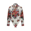 Dolce & Gabbana Cotton Shirt With A Bouquet Of Flowers Print Shirts White