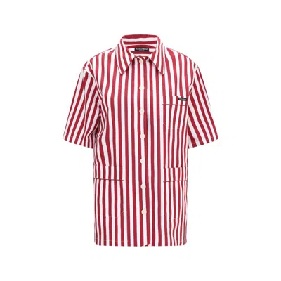 Dolce & Gabbana Multicolor Cotton Pattern Shirt In Red