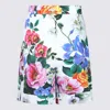 Dolce & Gabbana Multicolor Bermuda Shorts With All-over Floral Pattern Print In Cotton Woman