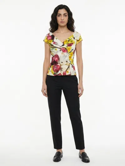 Dolce & Gabbana Floral Cotton-silk Blend Blouse In Multi