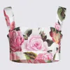 Dolce & Gabbana Multicolor Cotton Top In Rose F.do Bianco