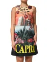 Dolce & Gabbana Multicolor Crystal Embellished A-line Mini Dress In Multi