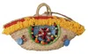 DOLCE & GABBANA DOLCE & GABBANA MULTICOLOR CRYSTAL EMBELLISHED STRAW WOMEN'S TOTE
