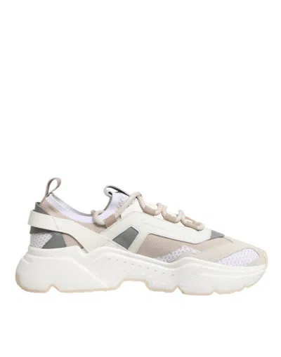 Dolce & Gabbana Multicolor Daymaster Low Top Sneakers Men's Shoes In White