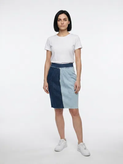 Dolce & Gabbana Multicolor Denim Women's Skirt In Blue
