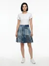 Dolce & Gabbana Patchwork Denim Skirt In Multicolor