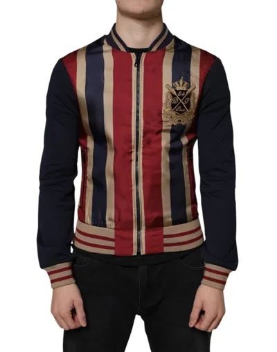 Pre-owned Dolce & Gabbana Multicolor #dgmillennials Full Zip Men Bomber Men's Jacket ()