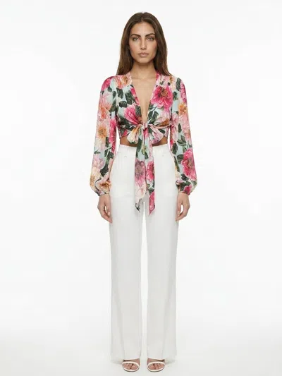 Dolce & Gabbana Floral-printed Viscose Blouse In Multi