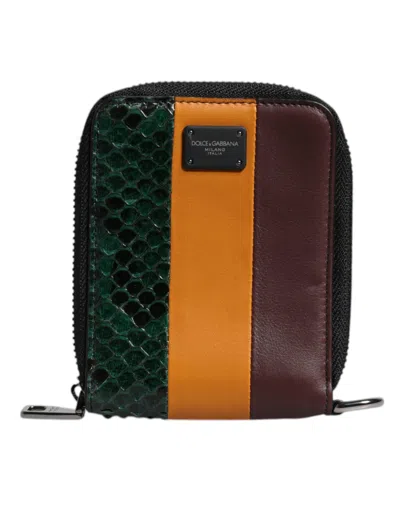Dolce & Gabbana Multicolor Exotic Leather Dg Bifold Card Holder Wallet