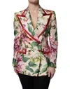 Dolce & Gabbana Multicolor Floral Double Breasted Jacket In Multi