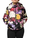 Dolce & Gabbana Multicolor Floral Hooded Puffer Quilted Jacket In Multi