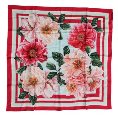 Dolce & Gabbana Multicolor Floral Modal Square Foulard Women's Scarf