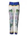 Dolce & Gabbana Multicolor Floral Pattern Straight Leg Pants In Multi