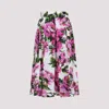Dolce & Gabbana Printed Poplin Midi Skirt In Multicolor