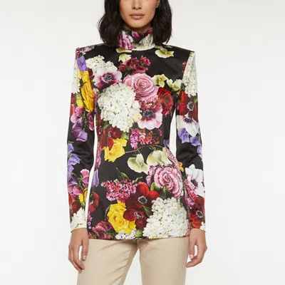 Pre-owned Dolce & Gabbana Multicolor Floral Print Satin Blouse M