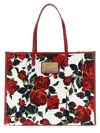 Dolce & Gabbana Large Floral Print Shopping Tote In Multicolor