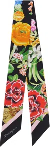 Dolce & Gabbana Multicolor Floral-print Twill Head Scarf In H45ku Mix Fiori/nero