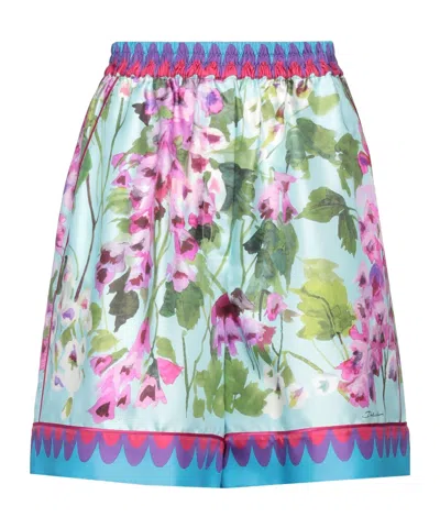 Dolce & Gabbana Multicolor Floral Satin Shorts