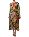 Dolce & Gabbana Multicolor Floral Silk Kaftan Maxi Dress In Multi