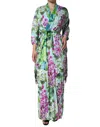Dolce & Gabbana Multicolor Floral Silk Stretch Wrap Dress In Multicolor