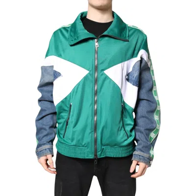 Pre-owned Dolce & Gabbana Multicolor Full Zip Windbreaker Men's Jacket ()