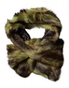 Dolce & Gabbana Multicolor Fur Shawl Neck Wrap Cover Collar Women's Scarf In Multi