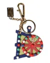 Dolce & Gabbana Multicolor Gold Tone Carretto Keychain Keyring In Multi