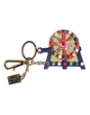 Dolce & Gabbana Multicolor Gold Tone Carretto Keychain Keyring In Multi