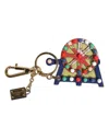 Dolce & Gabbana Multicolor Gold Tone Carretto Keychain Keyring In Multi