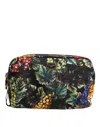 Dolce & Gabbana Multicolor Grape Print Clutch Logo Plaque Pouch Bag In Multi