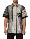 Dolce & Gabbana Multicolor Graphic Collared Casual Shirt In Multi