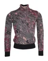 Dolce & Gabbana Multicolor Graphic Turtle Neck Men Men's Sweater In Multi