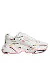 Dolce & Gabbana Multicolor Hand Painted Daymaster Sneaker Shoes In Multi